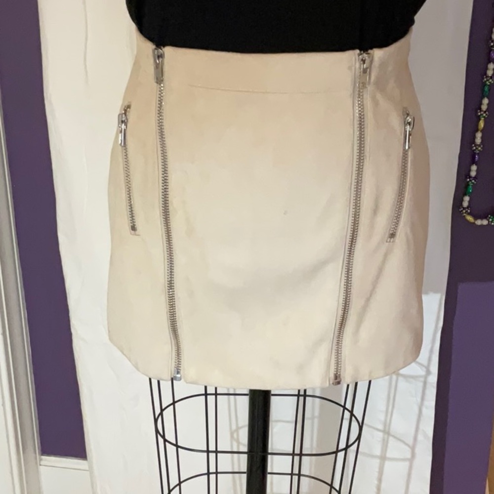 Six Crisp Days faux suede mini skirt size large